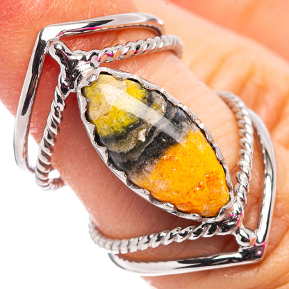Premium Bumblebee Jasper Ring Size 5.75 (.925 Sterling Silver)
