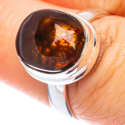 Rare Mexican Fire Agate Ring Size 7 (925 Sterling Silver) R2029