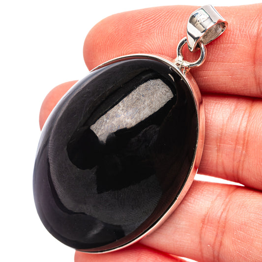 Premium Rainbow Obsidian Pendant 2 1/4" (.925 Sterling Silver)