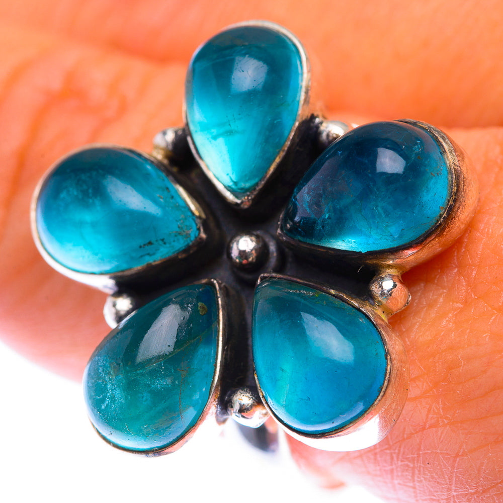 Large Blue Fluorite Ring Size 10 (925 Sterling Silver) RING140019