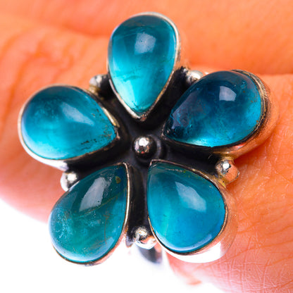 Large Blue Fluorite Ring Size 10 (925 Sterling Silver) RING140019
