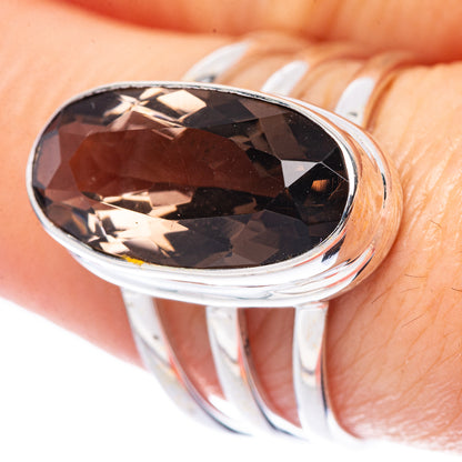 Smoky Quartz Ring Size 8.25 (925 Sterling Silver) R1745