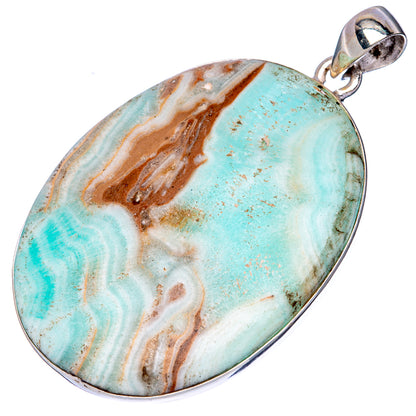 Blue Aragonite Pendant 2" (925 Sterling Silver) P42192