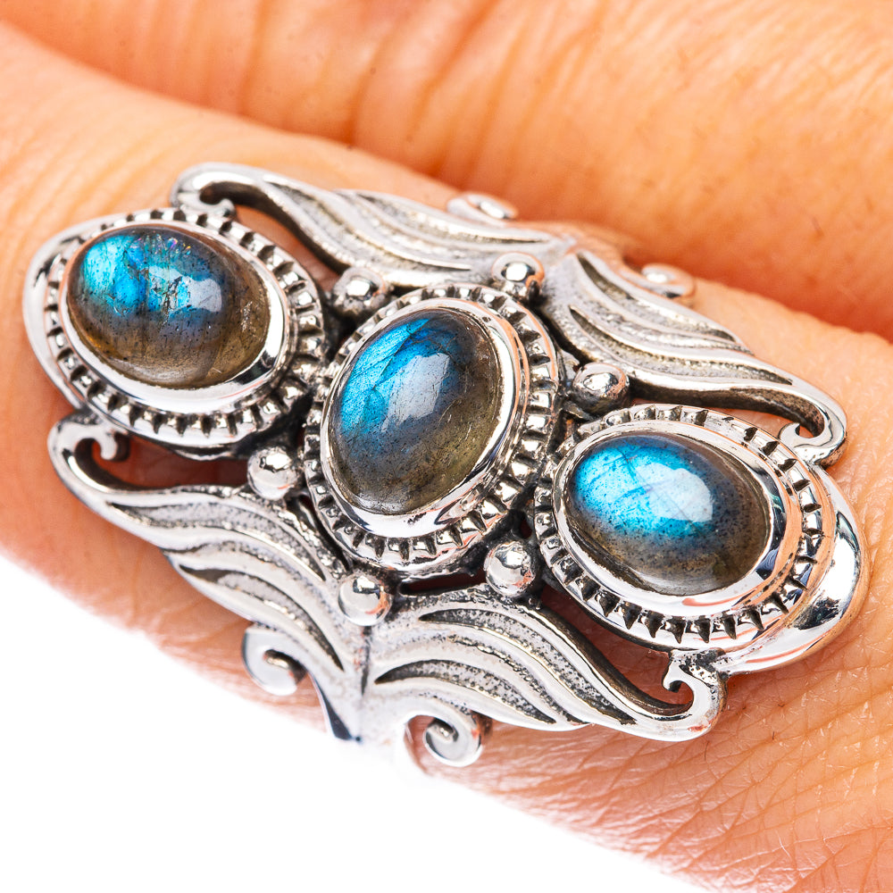 Labradorite Ring Size 7.75 (925 Sterling Silver) R2999