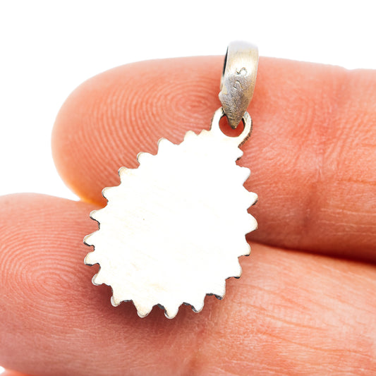 Scalloped .925 sterling silver pendant back with bail