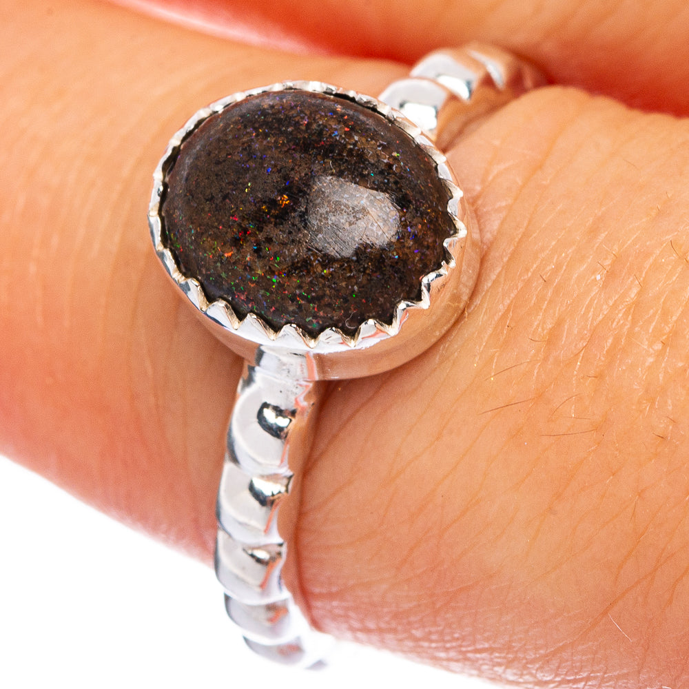 Rare Andamooka Opal Ring Size 8.25 (925 Sterling Silver) R145547