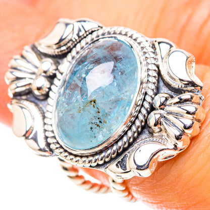Signature Natural Aquamarine Ring Size 6 (925 Sterling Silver) RING138161