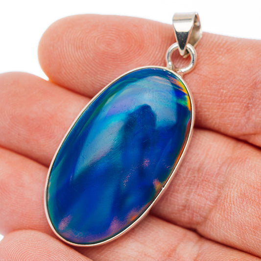 Aurora Opal Pendant 1 3/4" (.925 Sterling Silver)
