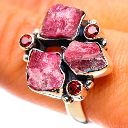 Rough Pink Tourmaline Ring Size 9.25 (925 Sterling Silver) RING138549