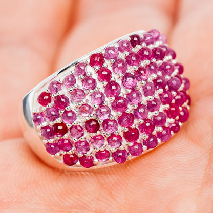 Exclusive Burmese Ruby Ring Size 7 (.925 Sterling Silver)