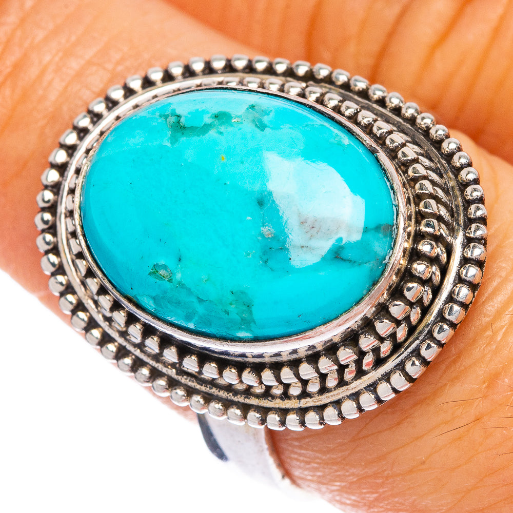 Kingman Turquoise Ring Size 8 (925 Sterling Silver) R1298