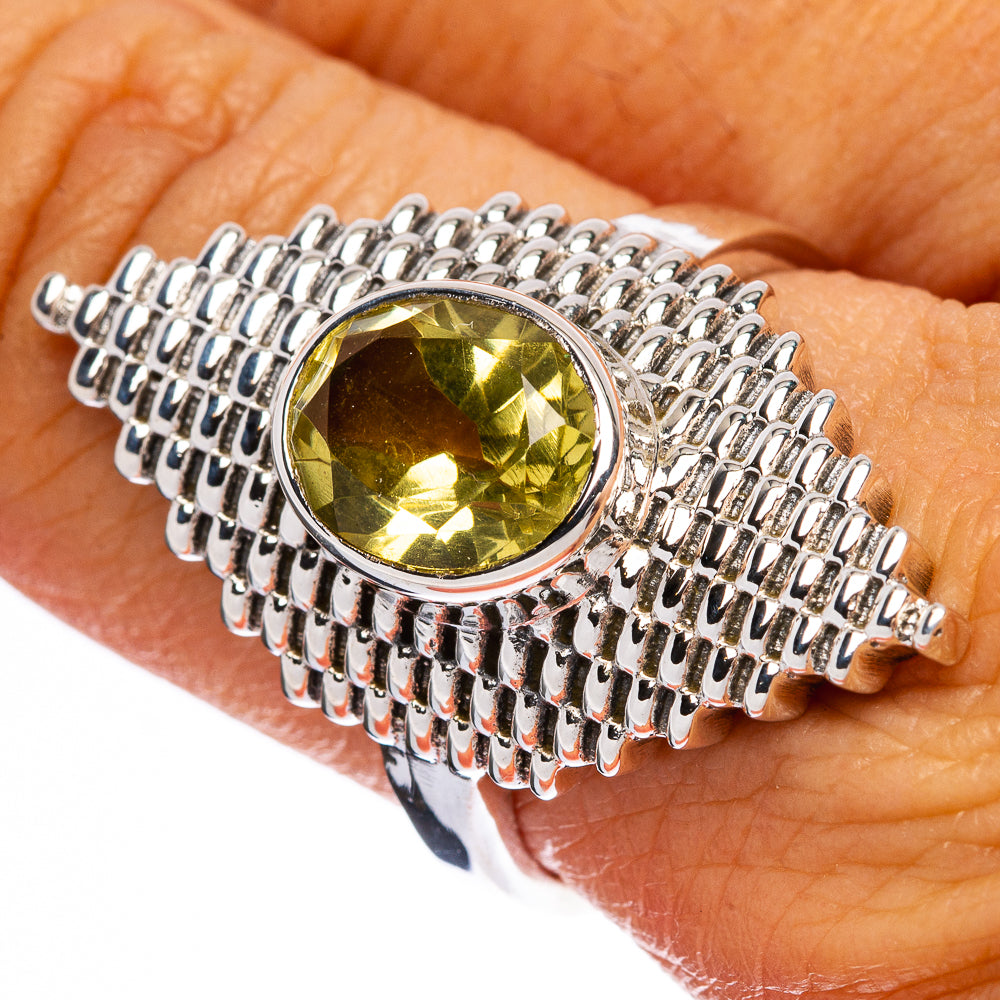 Large Faceted Citrine Ring Size 9 (925 Sterling Silver) R146477