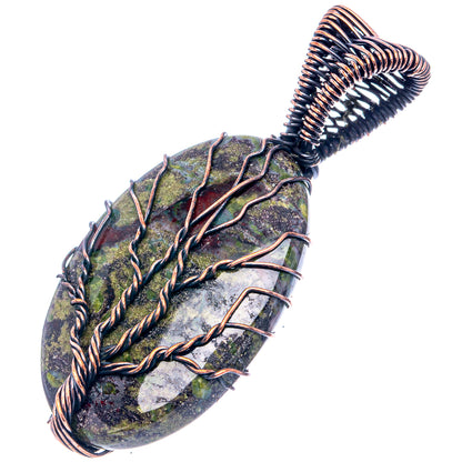 Dragon's Blood Jasper Tree of Life 2" (Oxidized Copper)