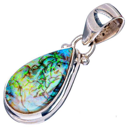 Rare Sterling Opal Pendant 1 1/4" (925 Sterling Silver) P42929