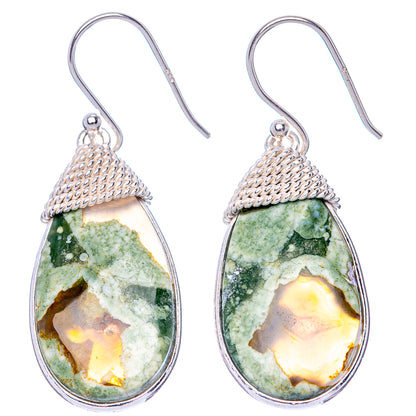 Rainforest Opal Earrings 1 5/8" (925 Sterling Silver) E1467