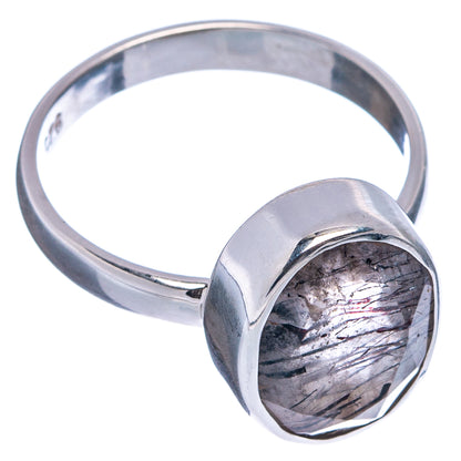 Tourmalinated Quartz Ring Size 6 (.925 Sterling Silver)