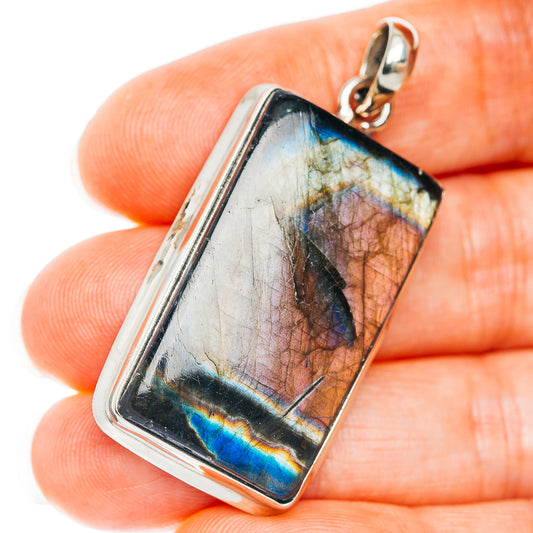 Labradorite Pendant 1 7/8" (German Silver)