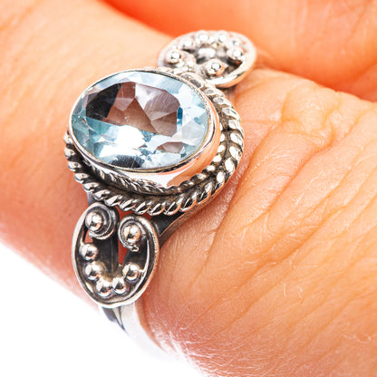 Blue Topaz Dainty Ring Size 6 (925 Sterling Silver) R142533