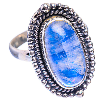 Rainbow Moonstone Ring Size 8.75 (925 Sterling Silver) R140572
