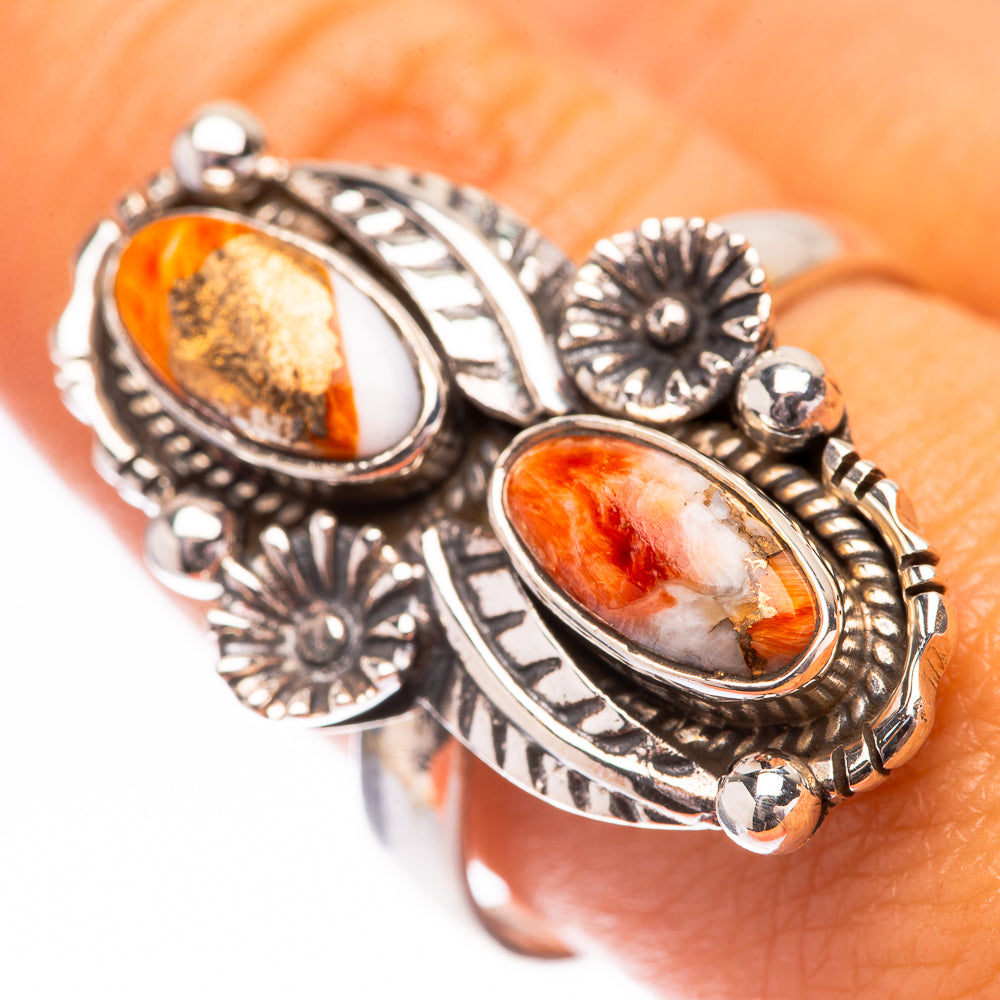 Spiny Oyster Turquoise Ring Size 9.75 (925 Sterling Silver) R140600