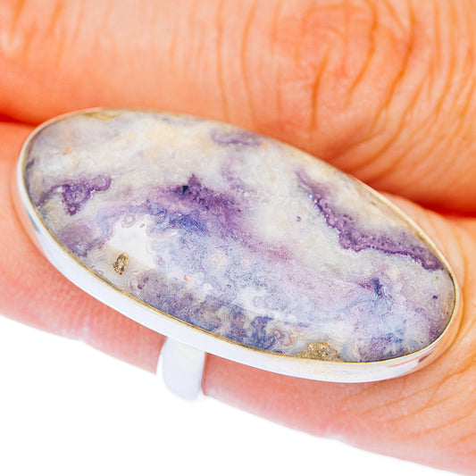 Premium Morado Opal Ring Size 6.25 Adjustable (.925 Sterling Silver)