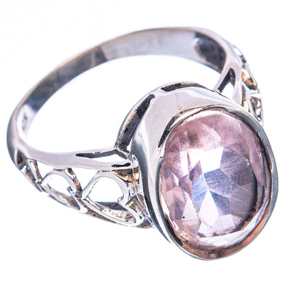 Rose Quartz Ring Size 8 (925 Sterling Silver) R3408