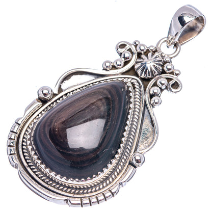 Premium Hypersthene Pendant 2" (.925 Sterling Silver)