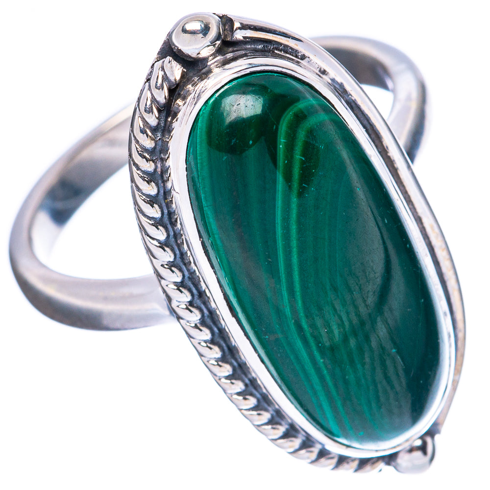 Premium Malachite 925 Sterling Silver Ring Size 7.75 Ana Co R3625