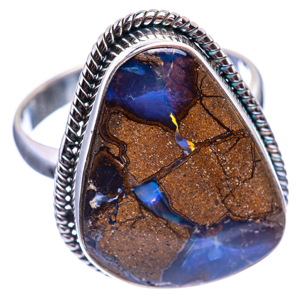Boulder Opal Ring Size 10.75 (925 Sterling Silver) R141965