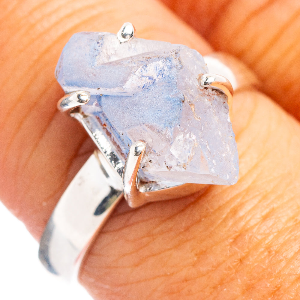 Dumortierite Quartz Ring Size 8 (.925 Sterling Silver)