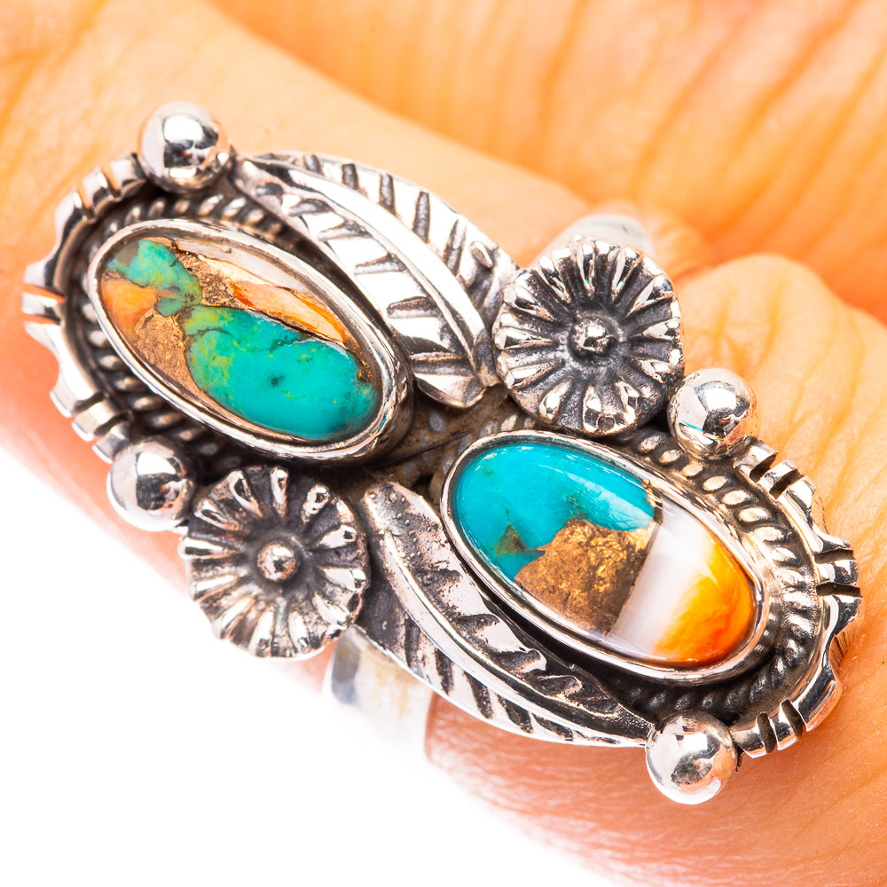 Spiny Oyster Turquoise Ring Size 6.75 (925 Sterling Silver) R141520