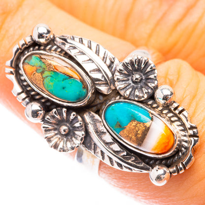 Spiny Oyster Turquoise Ring Size 6.75 (925 Sterling Silver) R141520