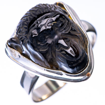 Black Onyx Monkey Ring Size 7 (925 Sterling Silver) R145128