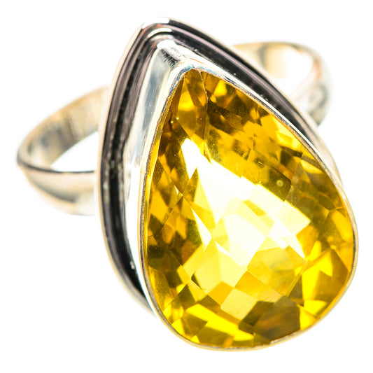 Large Faceted Citrine 925 Sterling Silver Ring Size 11.75 (925 Sterling Silver) RING139481