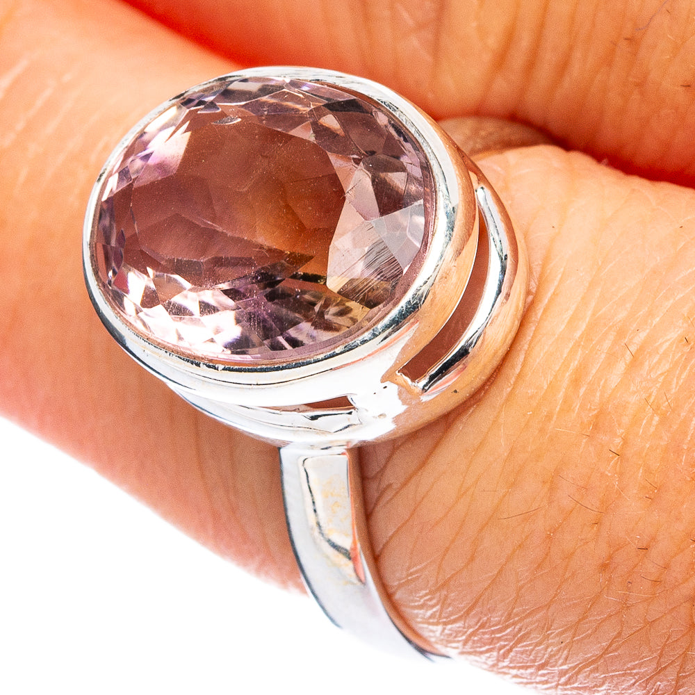 Rare Faceted Ametrine Ring Size 7.5 (925 Sterling Silver) R4736