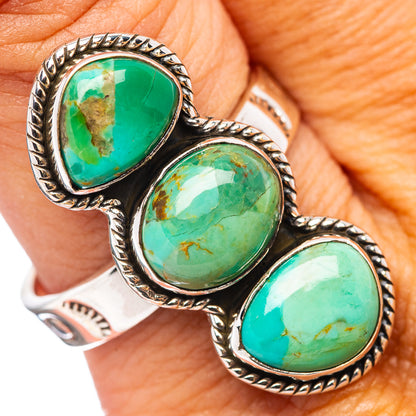 Exclusive Mohave Turquoise Ring Size 9 Adjustable (.925 Sterling Silver)