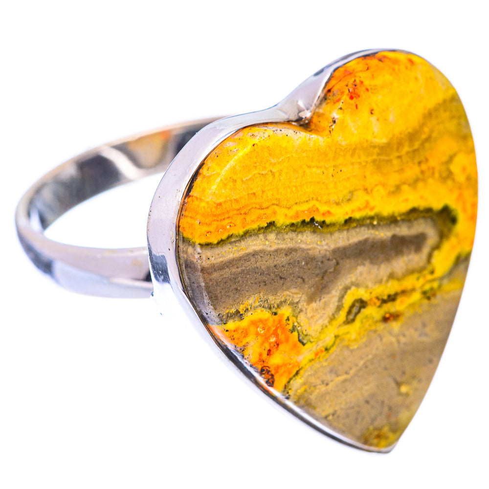 Large Bumble Bee Jasper Ring Size 10 (925 Sterling Silver) R141022