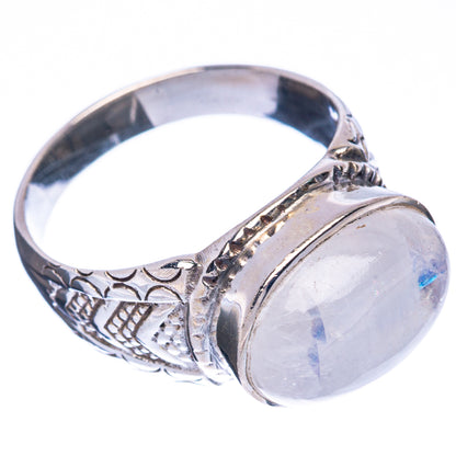 Rainbow Moonstone Ring Size 8 (925 Sterling Silver) R3032