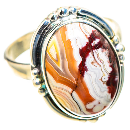 Crazy Lace Agate Ring Size 10 (925 Sterling Silver) RING138547