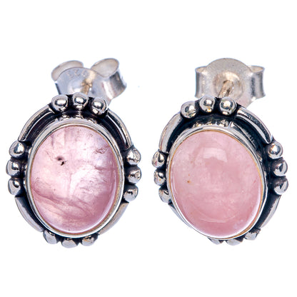 Rose Quartz Earrings 1/2" (925 Sterling Silver) E433184