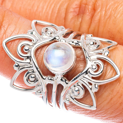 Premium Rainbow Moonstone 925 Sterling Silver Ring Size 7.5 (925 Sterling Silver) R2747
