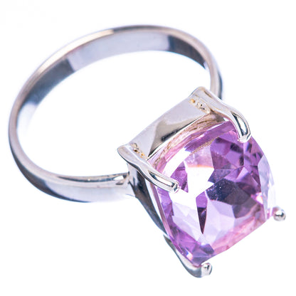Faceted Amethyst Ring Size 6.75 (925 Sterling Silver) R4508
