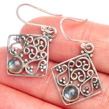 Labradorite Earrings 1 3/8" (925 Sterling Silver) E433225