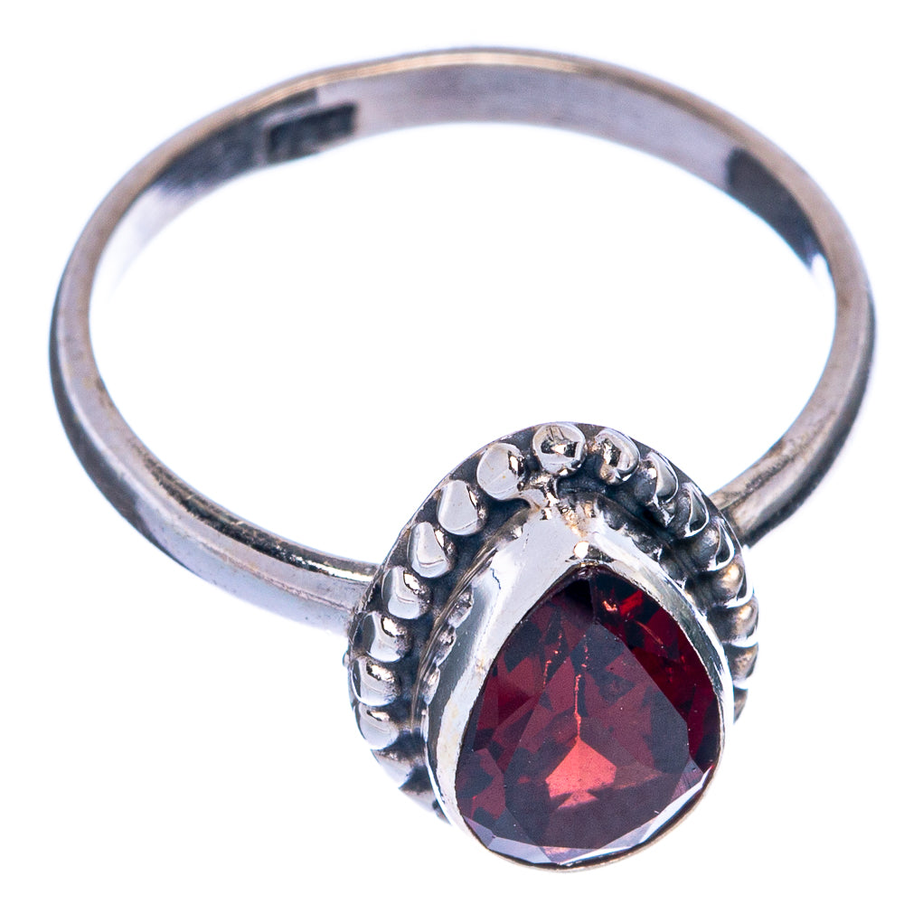Garnet Dainty Ring Size 5.75 (925 Sterling Silver) R145351