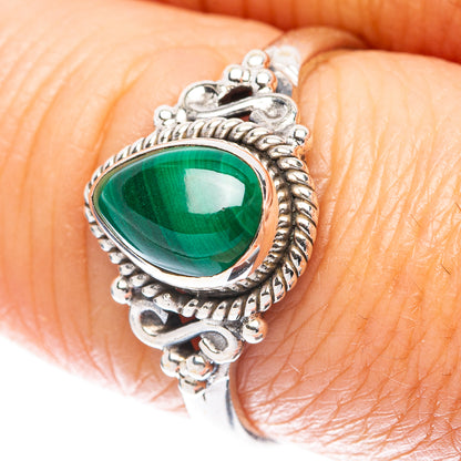 Malachite Ring Size 7.75 (925 Sterling Silver) R5612