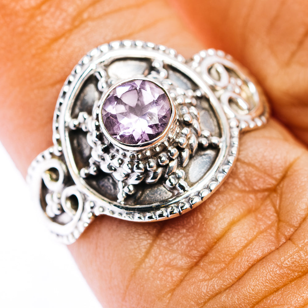 Amethyst Filigree Ring Size 7 (.925 Sterling Silver)