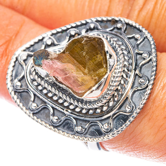 Watermelon Tourmaline Ring Size 8 (925 Sterling Silver) R6995