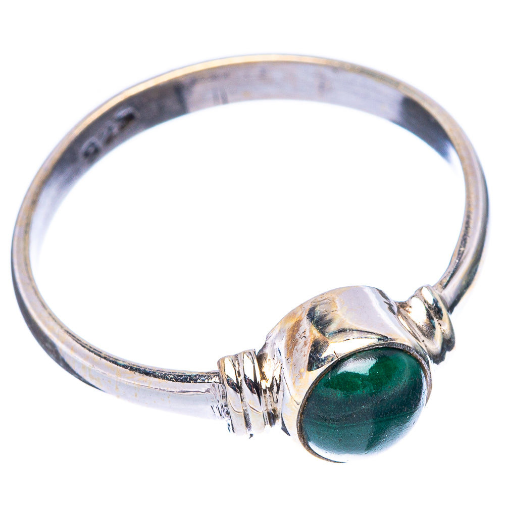 Malachite Dainty Ring Size 8.25 (925 Sterling Silver) R5746