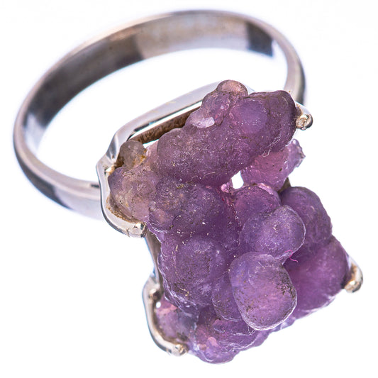 Rare Grape Chalcedony Agate Ring Size 6.75 (925 Sterling Silver) R1629