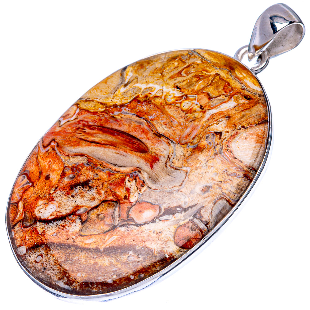 Picture Jasper Pendant 2 1/8" (925 Sterling Silver) P42217
